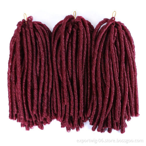 Soft Faux Locs Crochet Hair Synthetic Jumbo Soft Locs Braiding Hair Extensions Soft Dreadlock Brown Black Thick Full